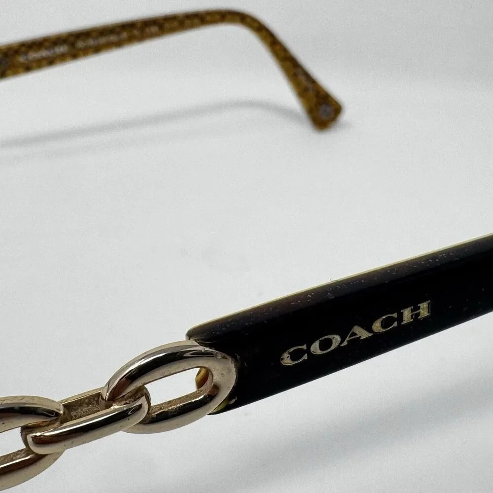 Coach Faina HC5054 9187 Satin Brown Tortoise Eyeglass Frames 49-17-135 (B)